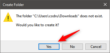 How to restore Downloads and other user folders in Windows 10