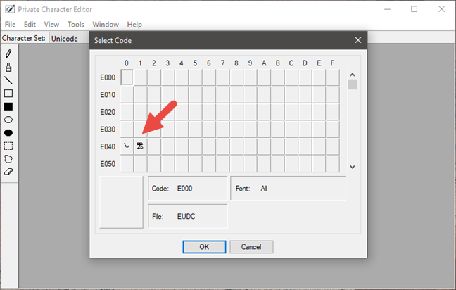 How to create your own characters with the Private Character Editor from Windows