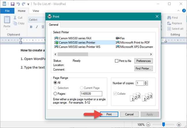 How to work with WordPad in Windows