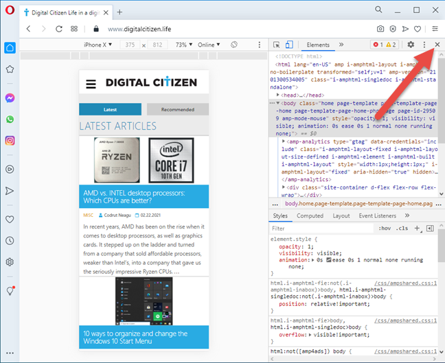 How to use the mobile browser emulator in Chrome, Firefox, Edge, and Opera