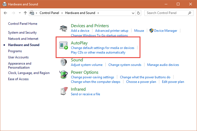 How to personalize AutoPlay settings in Windows for all media and devices