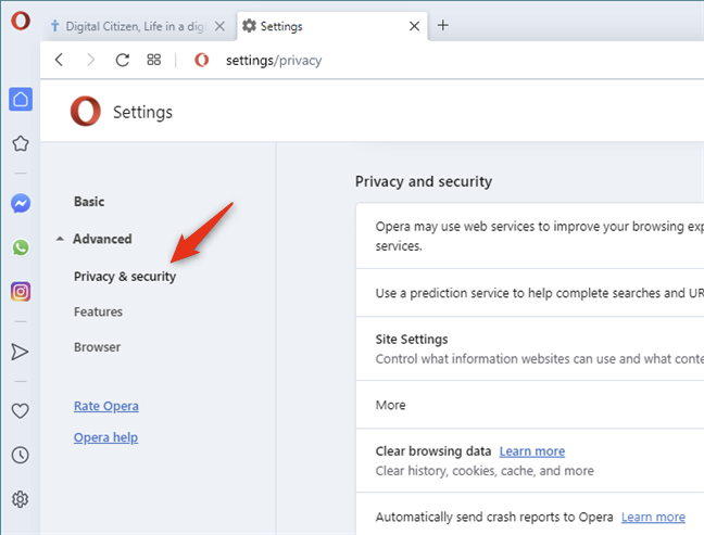 4 ways to view and remove the cookies stored in Opera