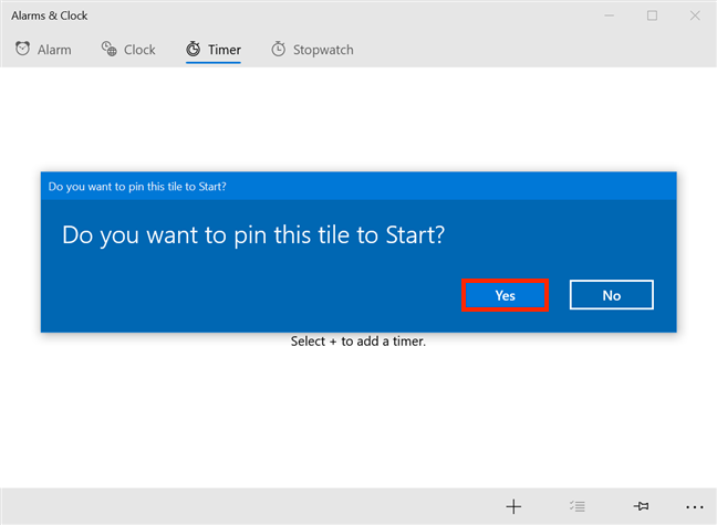 How to use the Windows 10 Timer