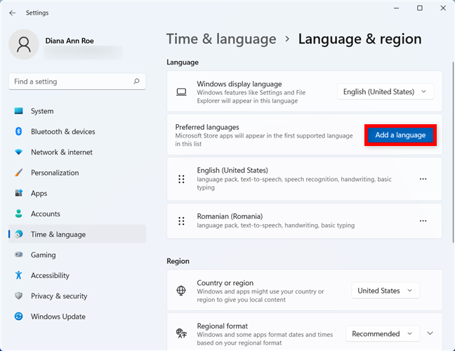 How to change the language on Windows 11