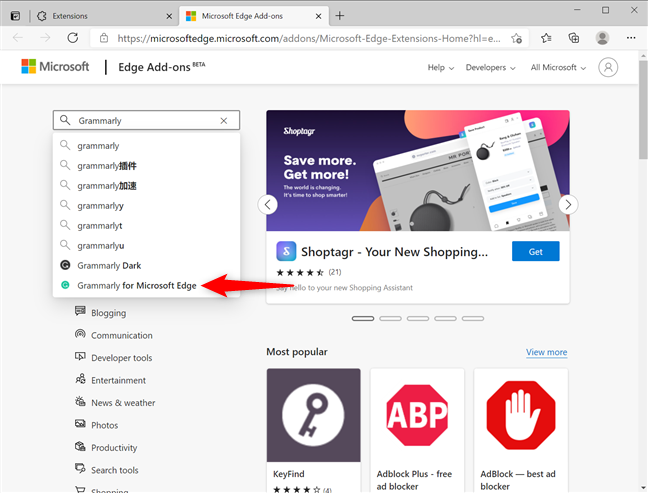 How to get, configure, and remove Microsoft Edge extensions