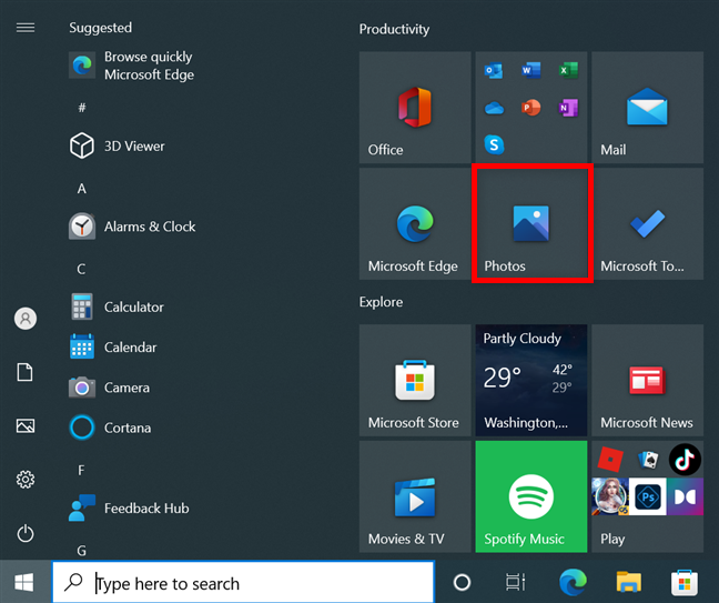 How to open Photos in Windows 10 and Windows 11 (10 ways)