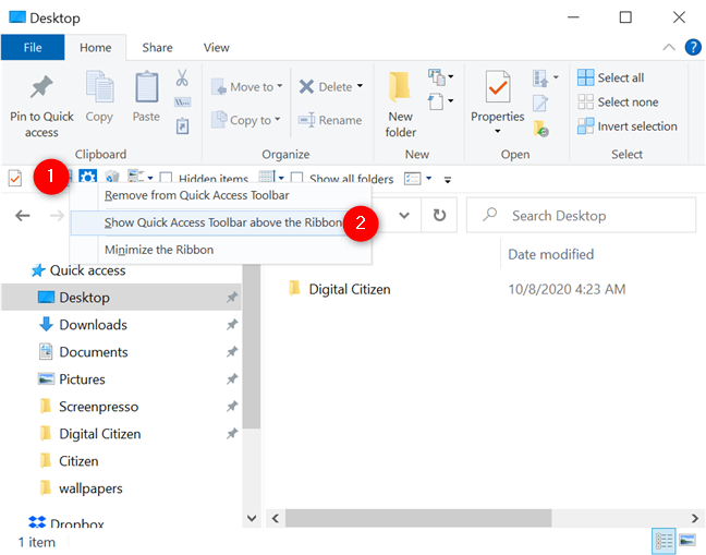 The Quick Access Toolbar in Windows 10: All you need to know