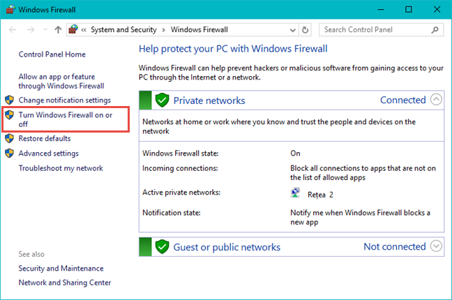 Simple questions: What is the Windows Firewall and how to turn it on or off?