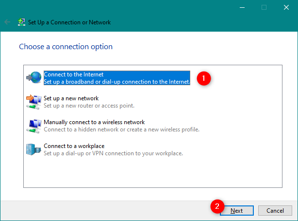 How to set up and use PPPoE internet connections in Windows 10