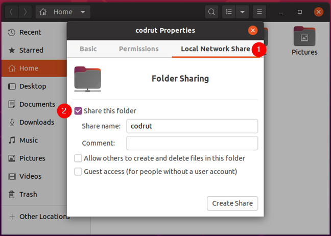 How to enable file sharing (Samba) and set the workgroup in Ubuntu Linux