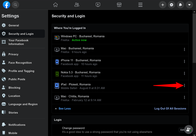 How to log out of Facebook on any devices youre logged into