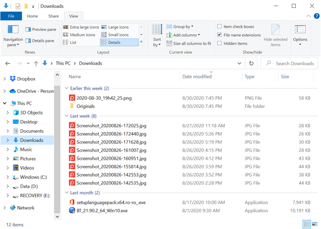 How to sort, group, and filter files & folders in Windows 10s File Explorer