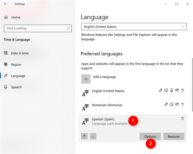 How to change the keyboard language on Windows 10