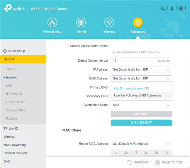 How to find and change the DNS settings on your TP-Link Wi-Fi 6 router