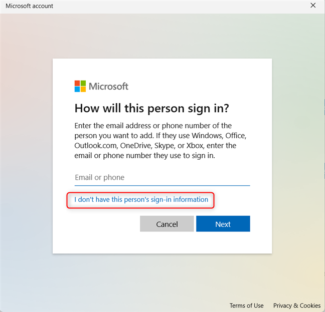 5 ways to create and add a new user in Windows 11