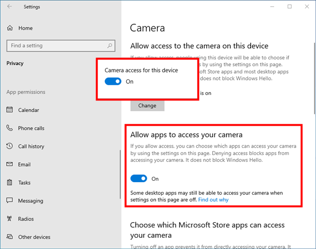 How to set app permissions in Windows 10