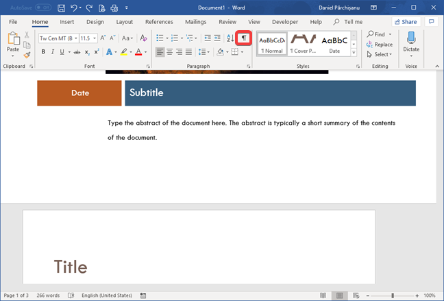 How to view, insert, or remove section breaks in Microsoft Word documents