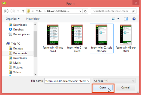 How To Share Files Between Smartphones & Windows PCs With Feem