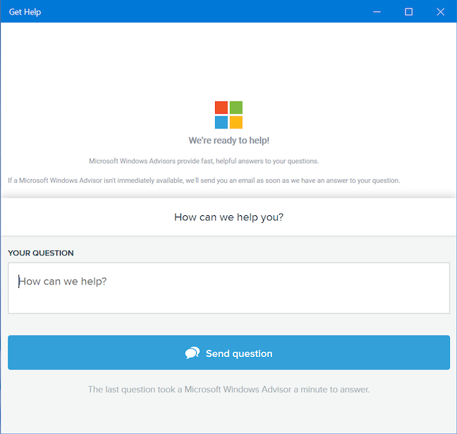 How to use the Get Help app in Windows 10 to contact Microsofts support service