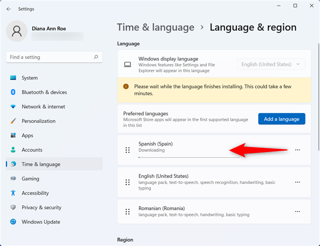 How to change the language on Windows 11