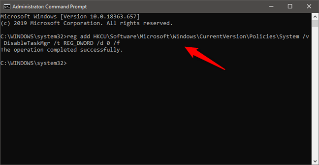How disable the Task Manager in Windows 10