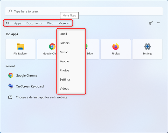 How to use Search in Windows 11