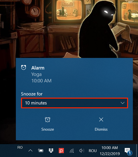 How to use and turn off alarms in Windows 10