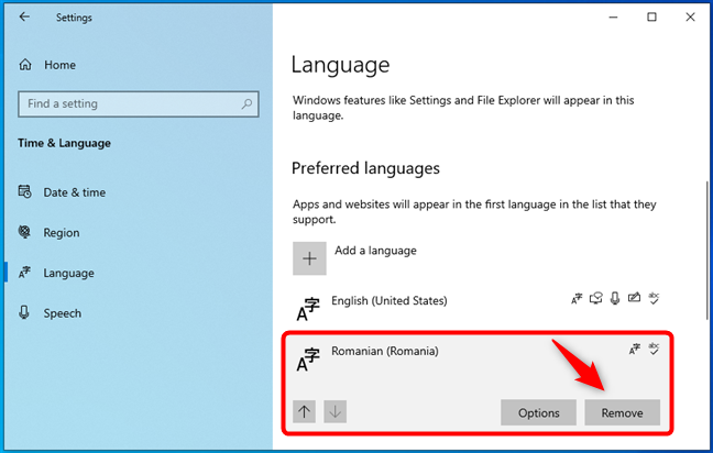 How to remove Windows display languages