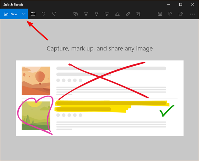 How to use Snip & Sketch to take screenshots in Windows 10