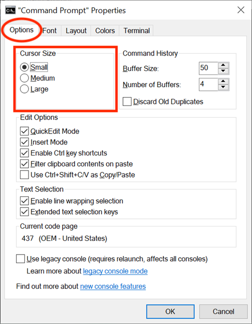 How to customize the Command Prompt (cmd) in Windows 10