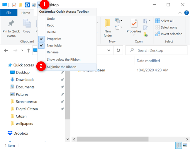 The Quick Access Toolbar in Windows 10: All you need to know