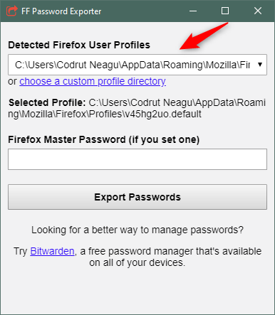 Export passwords from Chrome, Firefox, Opera, Microsoft Edge, and Internet Explorer