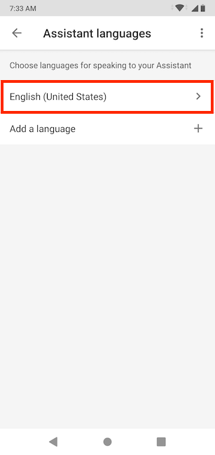 How to change the Google Assistant language on Android