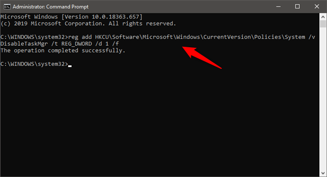 How disable the Task Manager in Windows 10