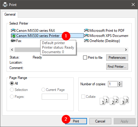 How to print an image on multiple pages, using Windows 10s Paint