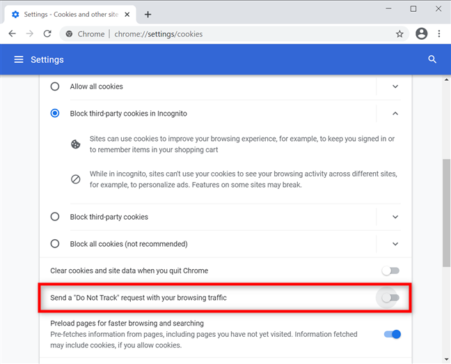 How to enable Do Not Track in Chrome, Firefox, Edge, and Opera