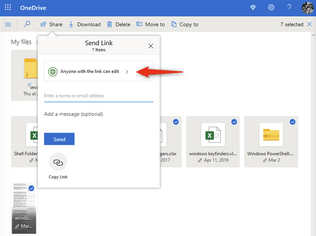 4 ways to share files and folders from OneDrive