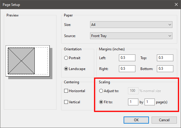 How to print an image on multiple pages, using Windows 10s Paint