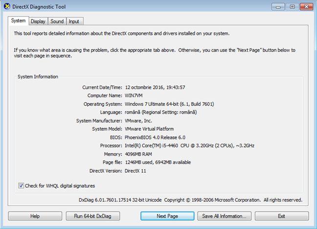 How to troubleshoot problems with the DirectX Diagnostic Tool