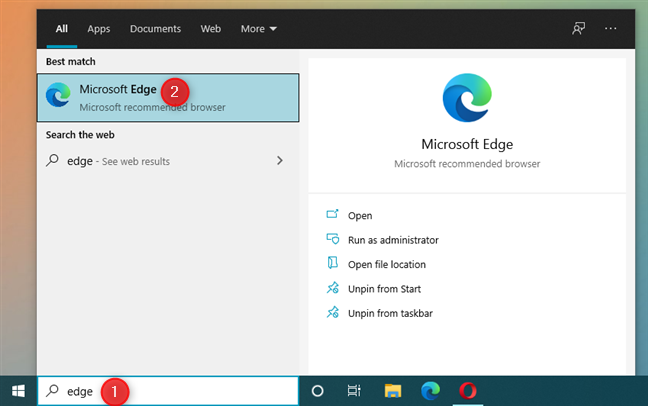 How to start Microsoft Edge in Windows 10 (12 ways)