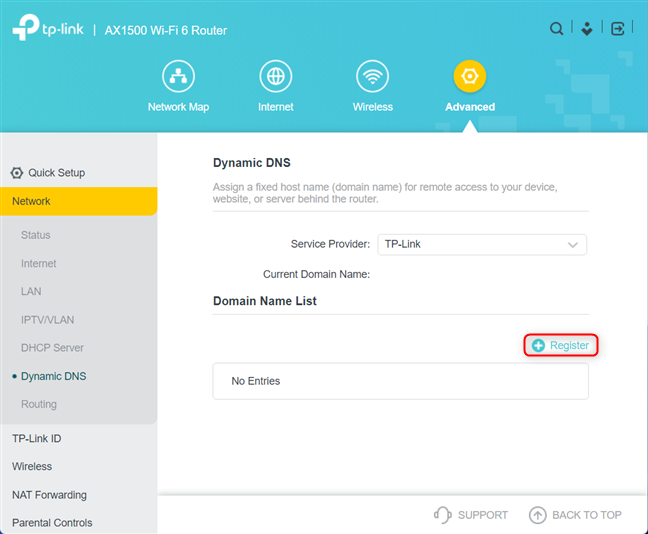 How to enable and configure DDNS on your TP-Link Wi-Fi 6 router