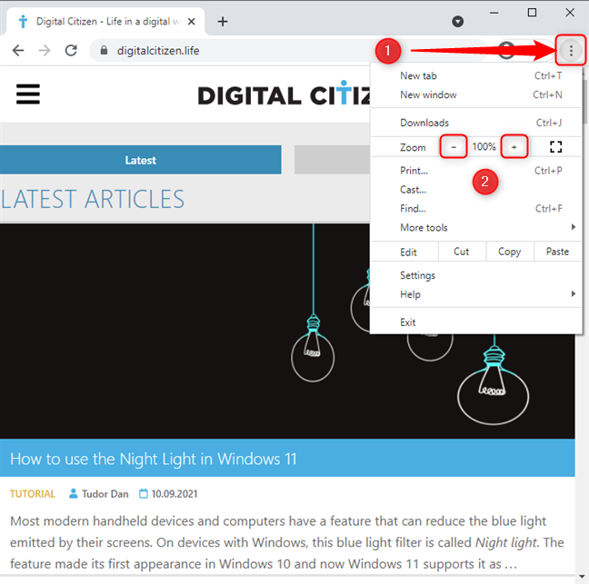 How to zoom in and zoom out in your web browser