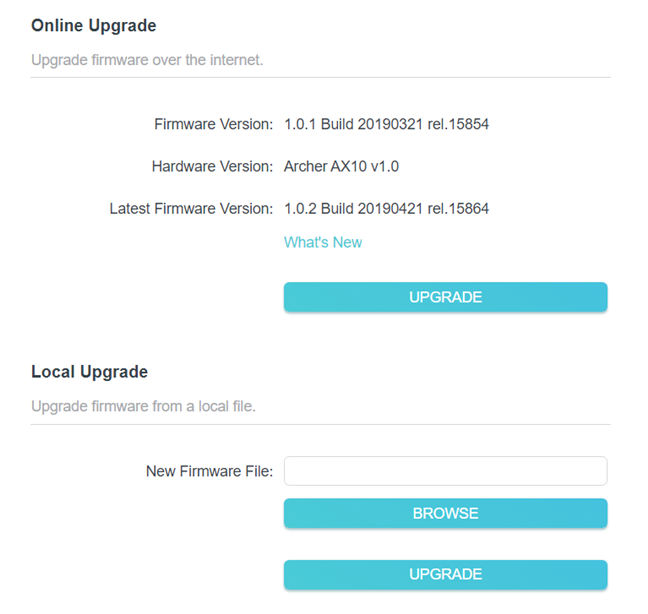 2 ways to update the firmware on a TP-Link Wi-Fi 6 router