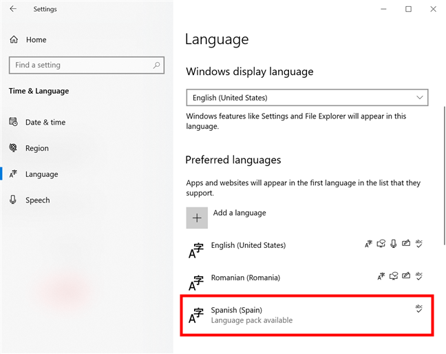 How to change the keyboard language on Windows 10