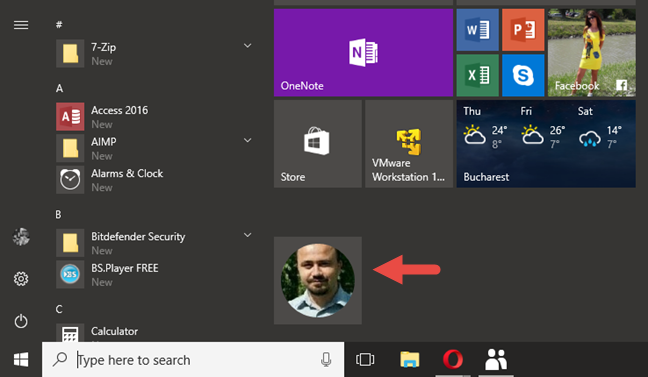 How to pin contacts to the taskbar or to the Start Menu of Windows 10