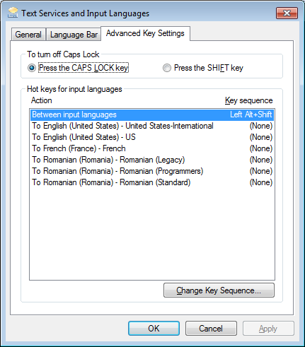 How to change the keyboard input language in Windows 7