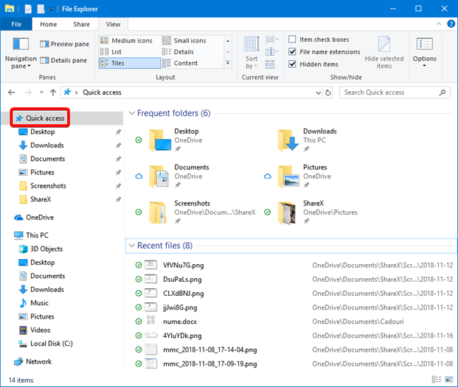 Clear recent files in Windows 10, and stop showing frequent folders