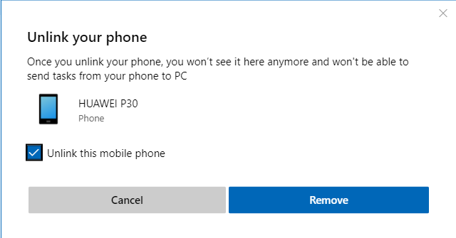 How to remove your phone from Windows 10 (unlink phone)