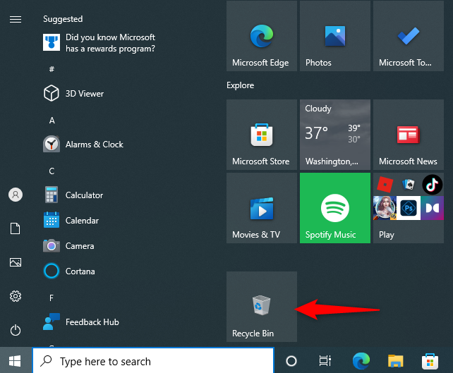 Where is the Recycle Bin in Windows 10 and Windows 11?