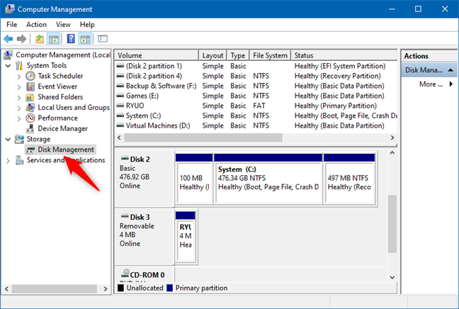 How to open, unmount, or permanently attach a VHD file in Windows 10